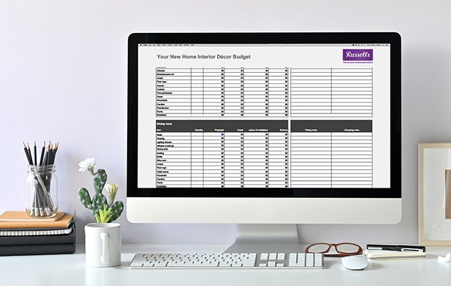 Russells budget planning template