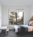 White roller blinds for kids bedroom