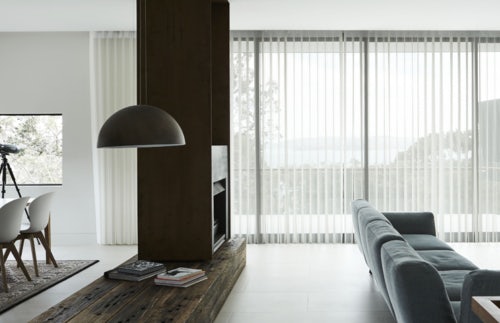 Lounge room setting with Veri Shades on windows