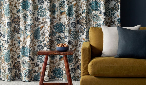 Modern floral pattern curtains living room