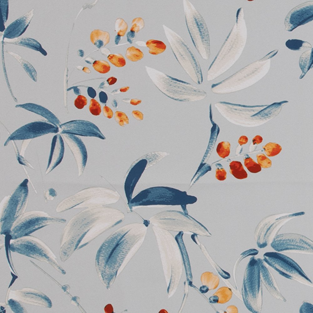 Botanical roller blind fabric in dew