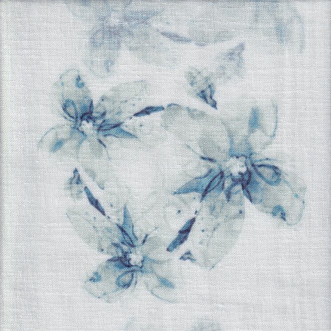 Posy roller blind fabric in dew
