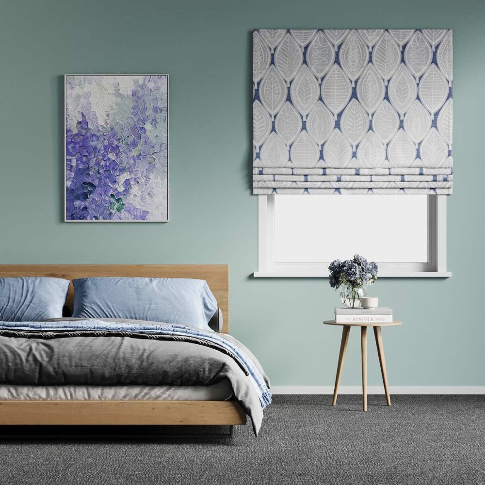 Curtain fabric in navy