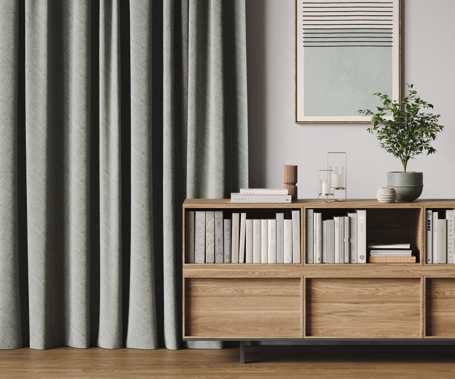 Sheer curtains giving daytime privacy while letting light through