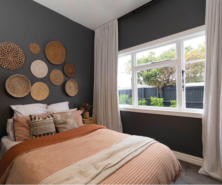 Calm interior decorated in natural and muted colours