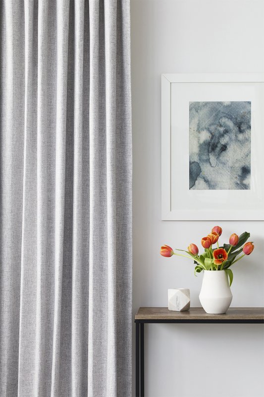 James Dunlop Essentials Kennedy curtain fabric in parchment
