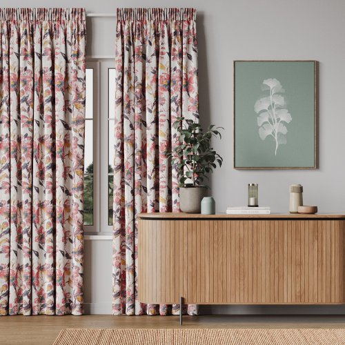 Blossom fabric in red