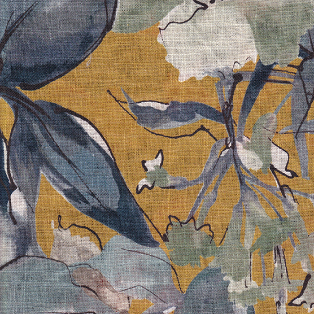 Bowood fabric in Indian mustard