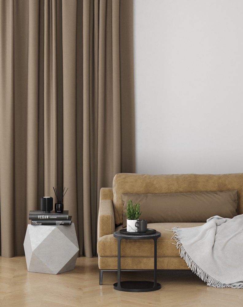 Brooklyn roller blind fabric in fossil