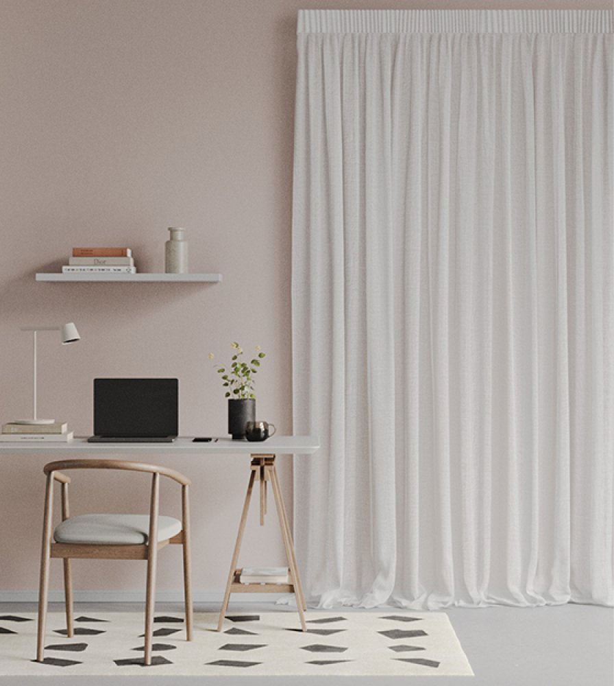 Genoa roller blind in chalk
