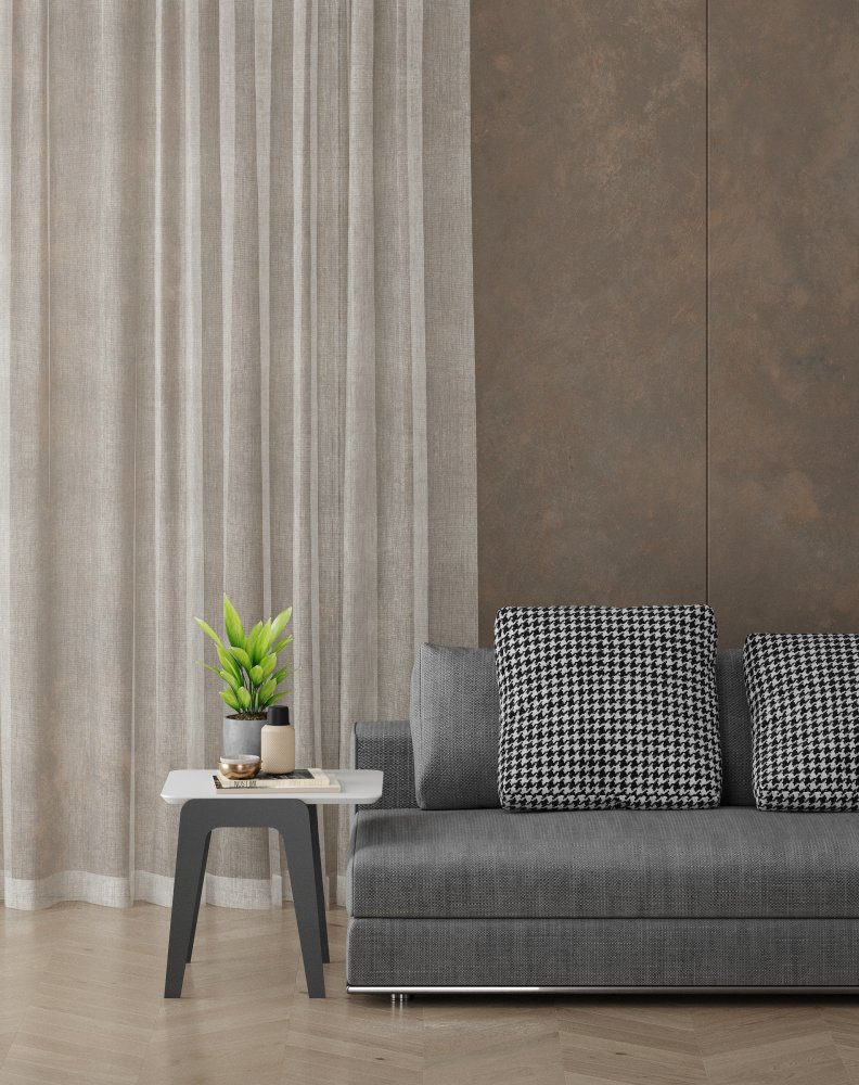Paros roller blind fabric in buff