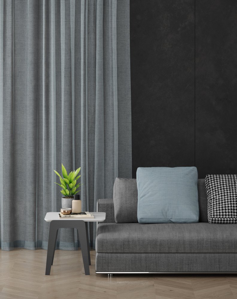 Paros roller blind fabric in mist