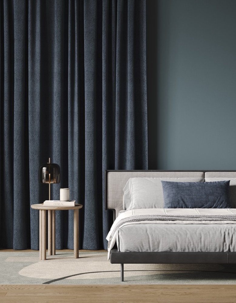 Muriwai fabric in navy
