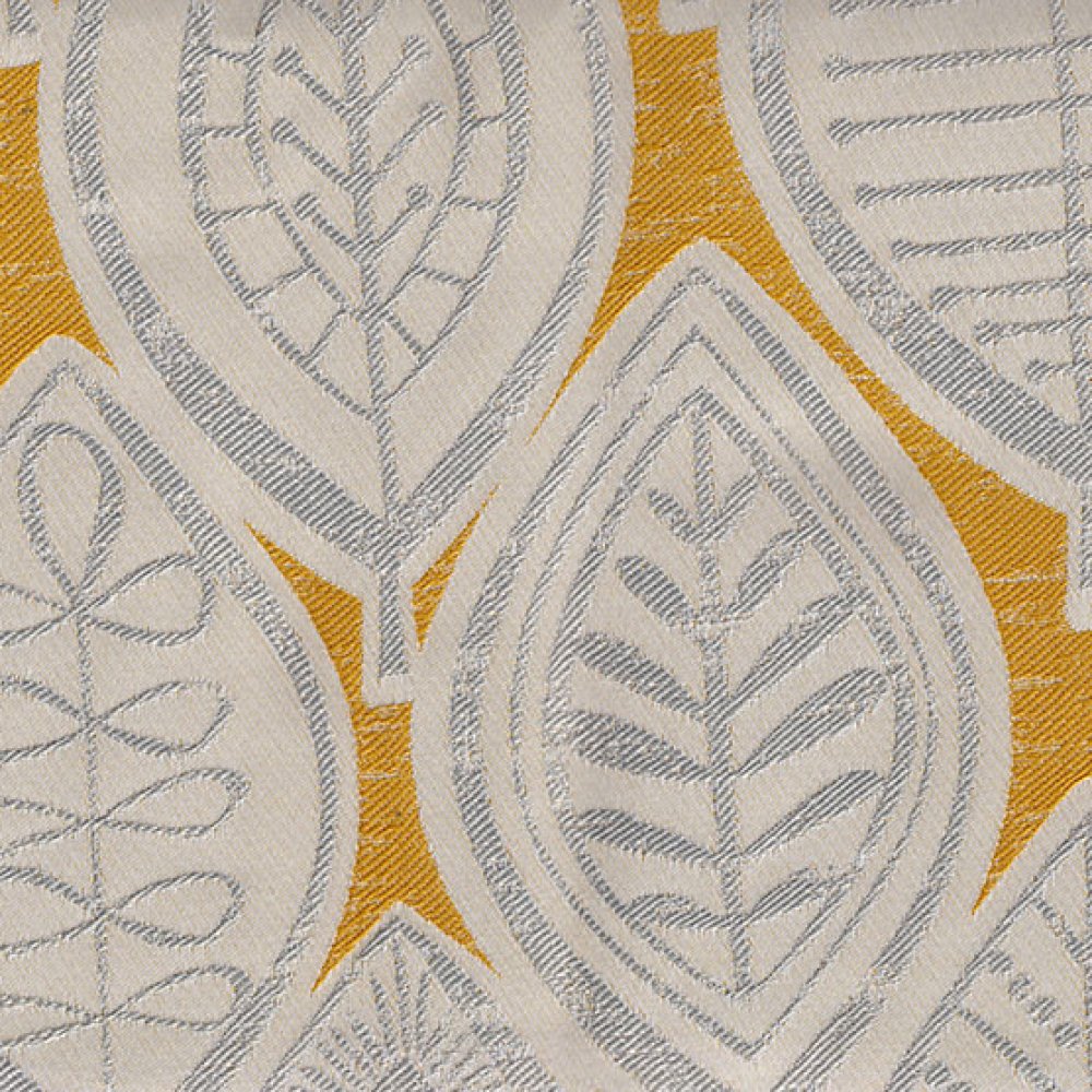 Curtain fabric in mustard