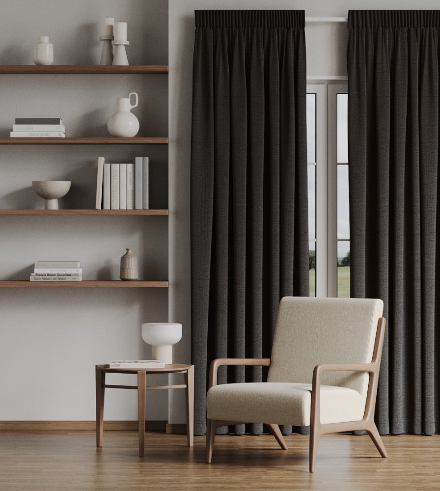 Anchorage fabric in charcoal