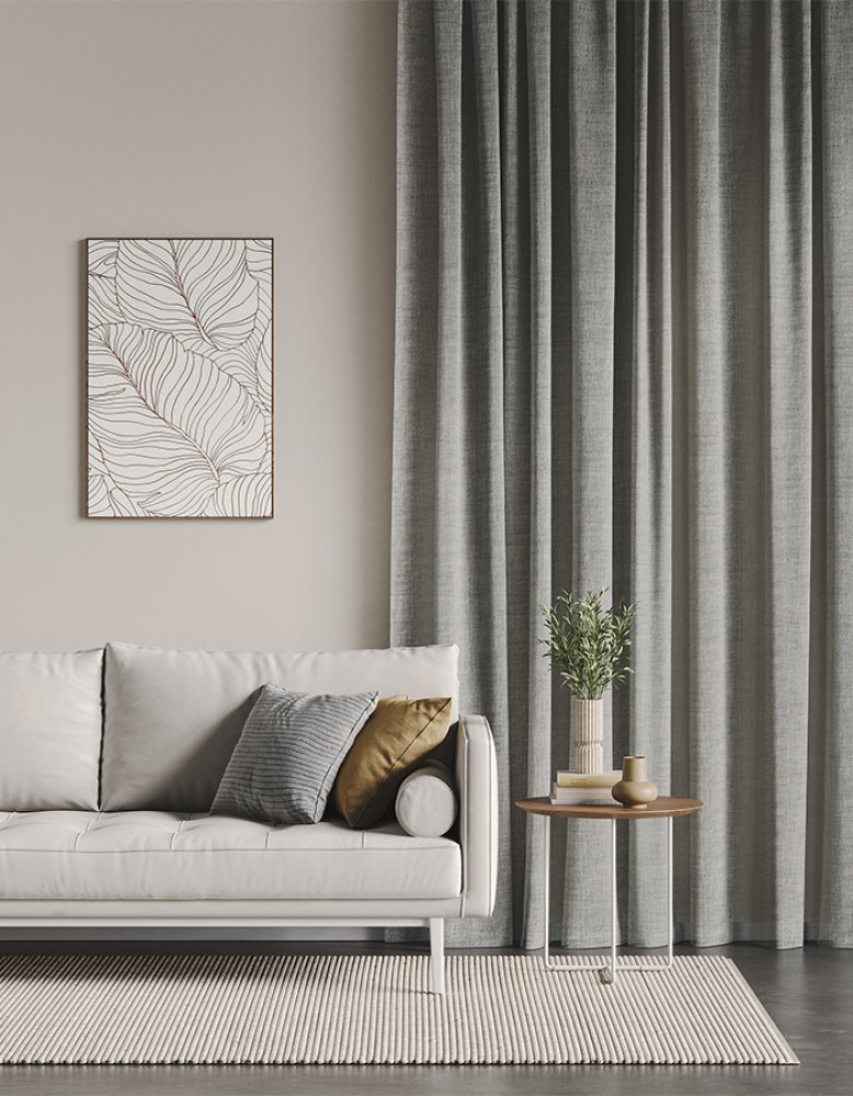 St Lucia fabric in haze silver