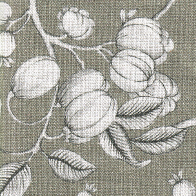 Tropical Bonanza fabric swatch in earthy grey