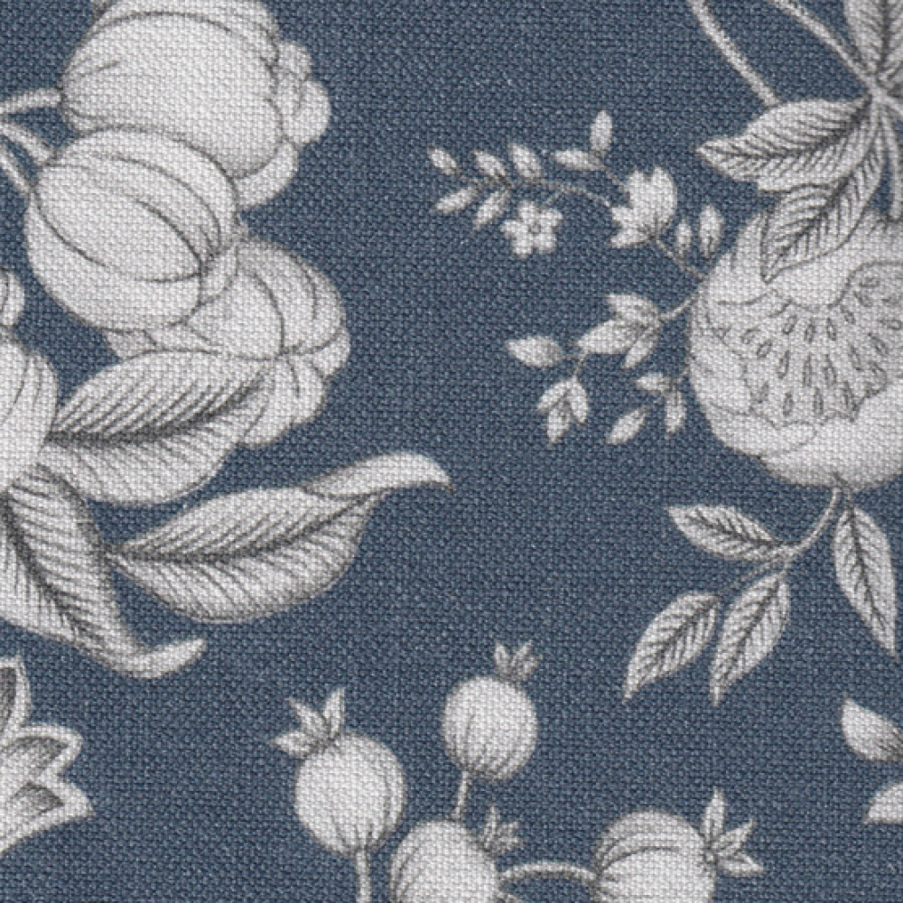 Tropical Bonanza fabric swatch in lapis lazuli