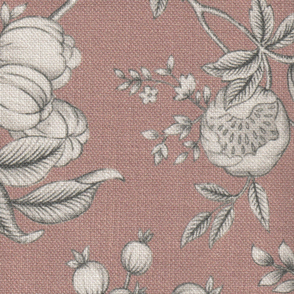 Tropical Bonanza fabric swatch in lemonade pink