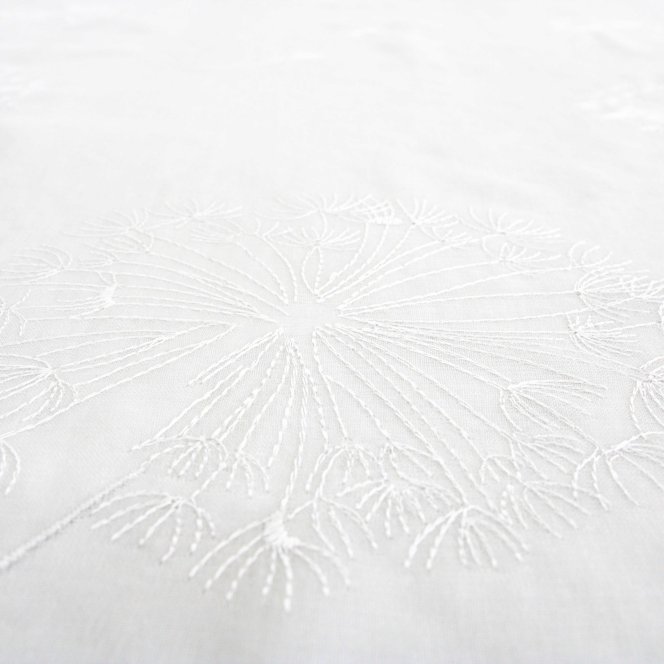 Wildflower fabric swatch in snow