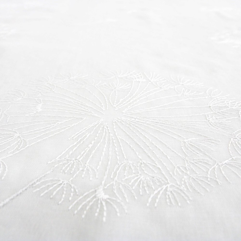 Wildflower fabric swatch in snow